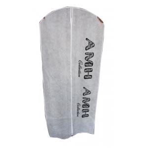 China 10C Transparent PVC Back With 75gsm White Nonwoven Fabric With Double Logo Puller Zipper supplier
