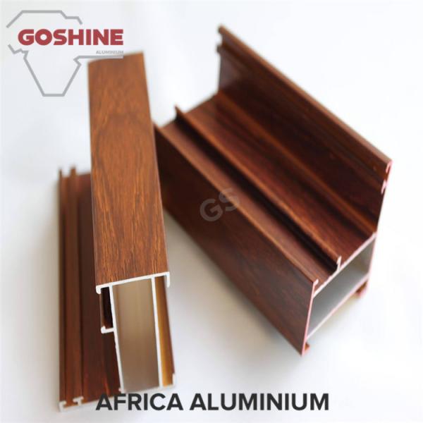 T5 / T6 Wood Finish Aluminium Profiles For Transportation Square Shape