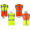 Comfortable High Reflective Safety Vest , Attractive Style Red Safety Vest