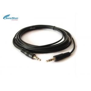 Aux Extension Audio Cable Cord Jack Stereo UL2547 24AWG Black IPC/WHMA-A-620