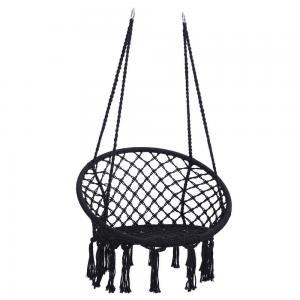 China Max 330Lbs hanging Living Room Office Chair Cotton Rope Hammock Swing Chair supplier