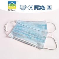 Light Blue 3 Ply Face Mask , Earloop Type Cotton Surgical Face Masks