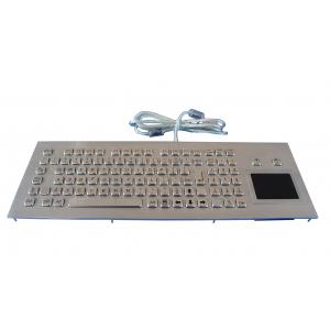 IP65 Waterproof Industrial Panel Mount  Stainless Steel KVM Keyboard With Trackball