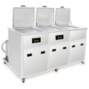China Automatic 3 Tank Ultrasonic Cleaner Stainless Steel 304 With Filtration System supplier
