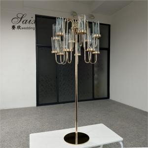 New Tall Gold Candle Stand Metal Candelabra For Wedding Centerpieces