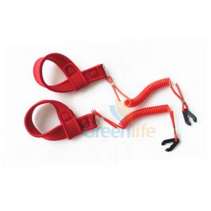 Outboard Motor Coiled  - Style Kill Cord Lanyard With Soft Wrist Band