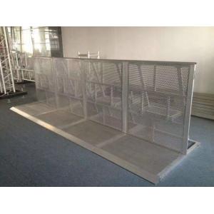 Safety Concert Crowd Control Barriers Silvery / Black Color Easy Assemble