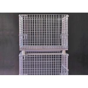 Rigid Foldable Wire Mesh Container Collapsible Steel Metal Basket For Storage