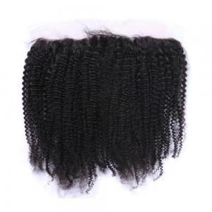 Elegant-wig Unprocessed Virgin human Hair Hand Tied Afro Curly Lace Frontal With Baby Hair