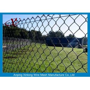 China Football Ground Vinyl Coated Chain Link Fence 6ft Various Size / Colors supplier