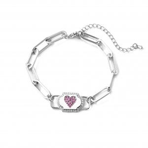 China Zircon 925 Sterling Silver Jewelry Bracelet Charm OEM ODM supplier