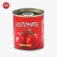 China OEM 198g Tinned Tomato Paste , Red Tomato Paste With Easy Open Lid on sale