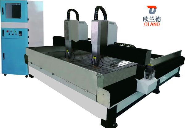 Multifunctional CNC Router Machine , Marble Engraving Machine Double Head Design