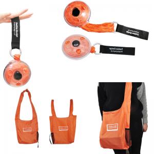 Orange 5L Roll Up Reusable Grocery Bags Roll Up Reusable Shopping Bags