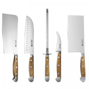 Velosan Wood Cutting Kitchen Knife Sets Stainless Steel 17.7cm Olive