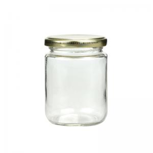 China Glass Clear Mason Jar Lids 230ML Sauces Mason Storage Jars Vintage Style supplier