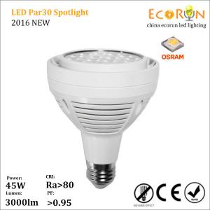 China hot sale osram ra80 par30 led lighting e27 led spotlight 45w 3000lumen ac100-265v supplier