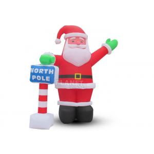 Custom Outdoor Christmas Decoration LED Lights Inflatable Santa Claus For Home Backyard