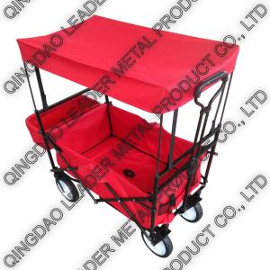 China Folding Utility Wagon with Red Canopy & Back Bag  - TC1011D ETB supplier