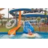 China Customized Spiral Fiberglass Water Slide Games For Resorts Or Hotel wholesale