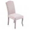 China Nailhead Trim Cloth Cushion Dining Chairs Furniture Solid Wood Legs Customizable wholesale