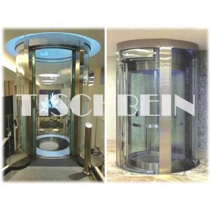 630kg 800kg 1000kg 360 Degree Full Round Sightseeing Lift Panoramic Elevator With 2.0m/S Speed Traction Drive