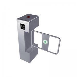 Anti Rust Vertical Swipe Card Swing Turnstile Gate 304 Stainless Steel For Crowd Control System