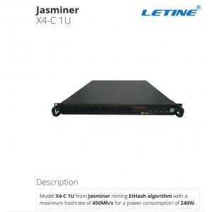 China Jasminer X4-C 1U EtHash Asic Miner 450Mh 240W For Home IDC Room Professional Sites supplier