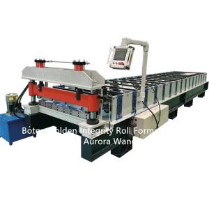 China El rollo de acero del panel del tejado del perfil que formaba la máquina galvanizó el rollo trapezoidal que formaba la máquina supplier