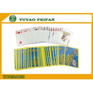 Yellow Blue Personalized Poker Playing Cards Paper Playing Cards