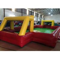 China Indoor small Inflatable Football Pitch red Inflatable football field for Kindergarten Baby on sale