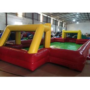 China Indoor small Inflatable Football Pitch red Inflatable football field for Kindergarten Baby supplier