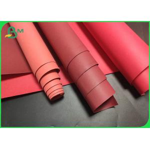 0.3mm 0.55mm Recyclable Red Kraft Paper Fabric Rolls Washable Handbags Material