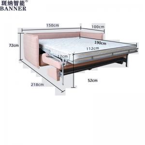 BN Multifunctional Sofa Bed Fabric Living Room Recliner Sofa Push-Pull Bed Folding Sofa Bed Modern Recliner Sofa Bed