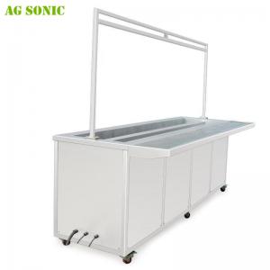 2400mm Ultrasonic Blind Cleaner Stainless Steel 304 With Rinsing Tank