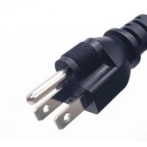 Black Japan Power Cord 3 Pin Plug 7A 12A 15A 125V To C13 PVC Jacket