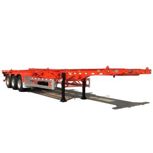 China 40T最大重量3軸コンテナ・シャシー・トレーラー 機械式懸垂システム wholesale