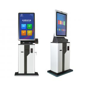 21.5 Inch Smart Hotel Check Out Check In Kiosk With Credit Card Payment Terminal