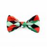 China 3.94in 10cm Red Rainbow Dog Bowtie Plaid Dog Collar With Bow wholesale