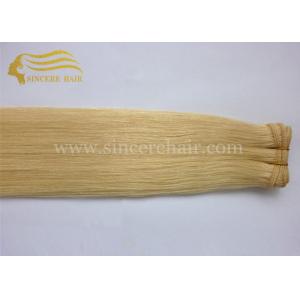 Top Quality 24 Inch Blonde #613 Remy Human Hair Weft Extensions For Sale