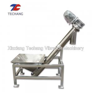China Stainless Steel 304 Inclined Screw Feeder , Industrial Powder Auger Feeder supplier