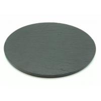 China Black Round Slate Placemats Diameter 22cm Natural Surface Eco Friendly on sale