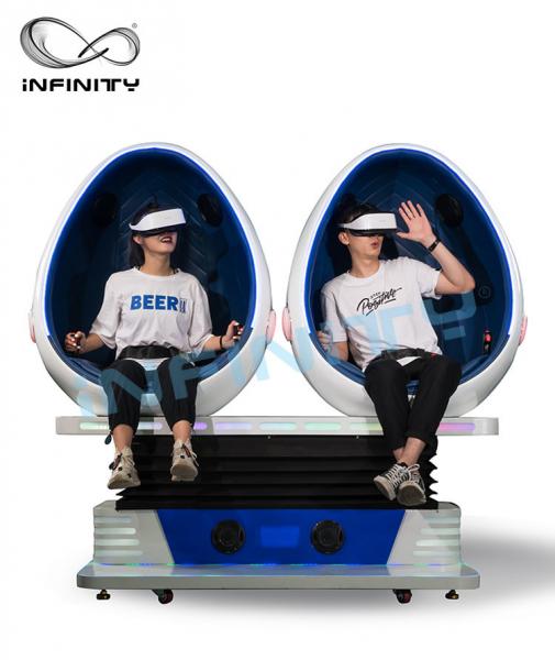 Double Seater Virtual Reality Capsule , Free Vision 9D Egg Cinema For Adult