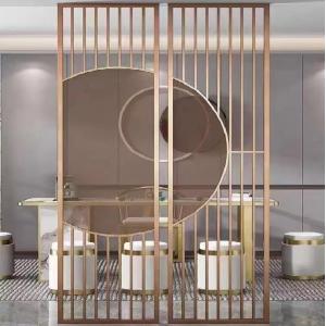 Metal luxurious hotel use floor to ceiling room dividers wall partition