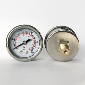 1.5 Inches Dual Scale Glycerine Fillable Manometer 1/8" NPT Back Mount Liquid Filled Pressure Gauge
