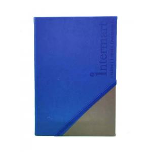 China Blue PU Hardcover Custom Journal Printing 8.39*5.71'' Compact Size Sedex wholesale