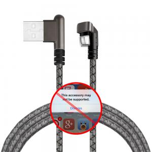 China iPad Air iPhone X 8 7 6 Plus Right Angle USB Lightning Cable Mini Durable 2.0A supplier