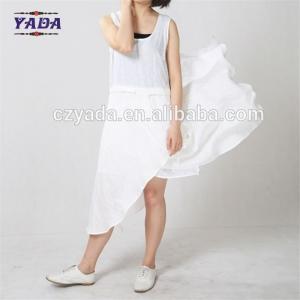 Ladies white sleeveless cotton casual elegant mini formal office dresses sexy dress for women