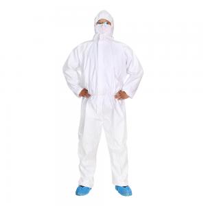 China Full Body Fluids Infectious Agents Protection Coverall Hooded Microporous SF Coverall supplier