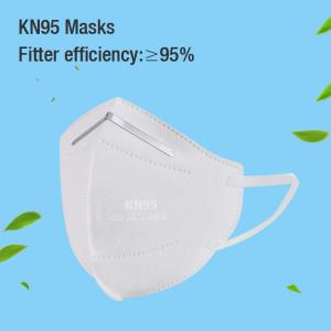 White Color Anti Virus KN95 Face Mask FFP2 5 Layers 95% Efficiency Easy Degradation